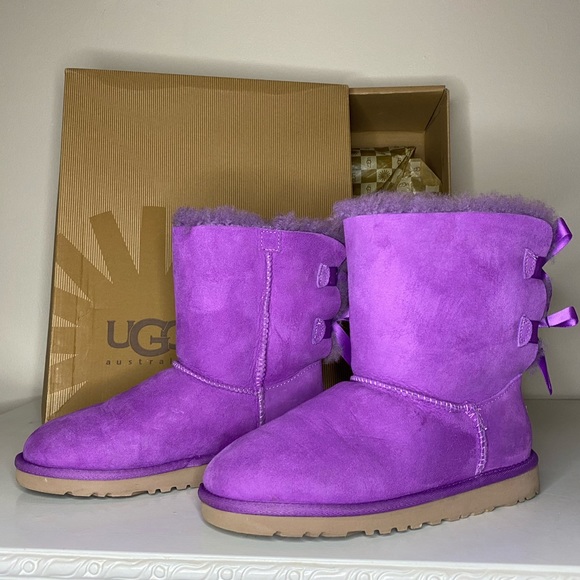 π NEW Purple Uggs with Bow Detail π - Picture 3 of 6
